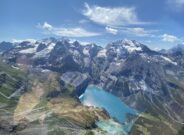 Helicopter flight tours and mountain view